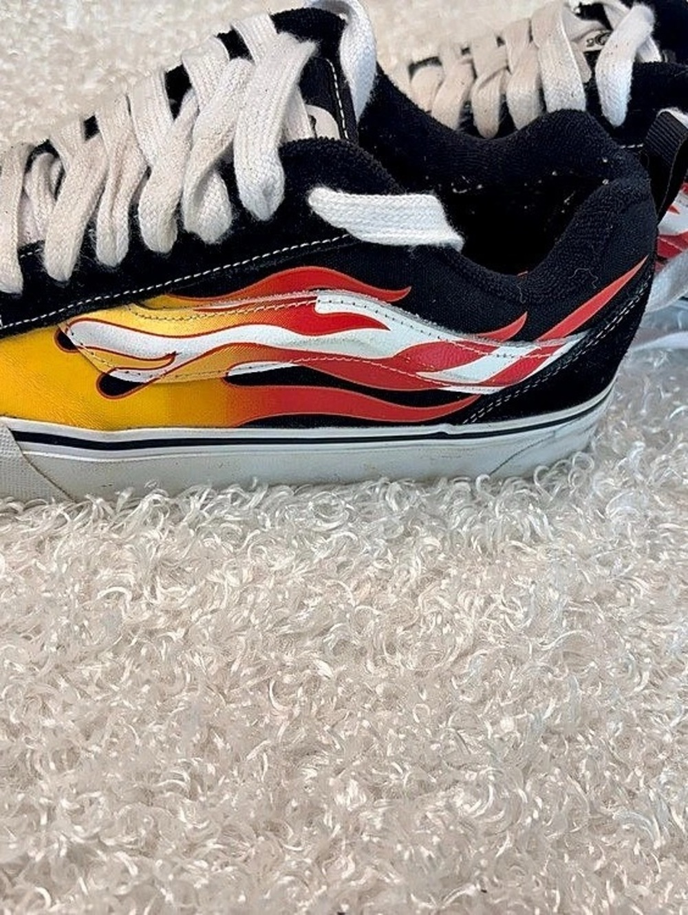 Vans Old Skool Flame Sneakers US 9.5 Black & Red
